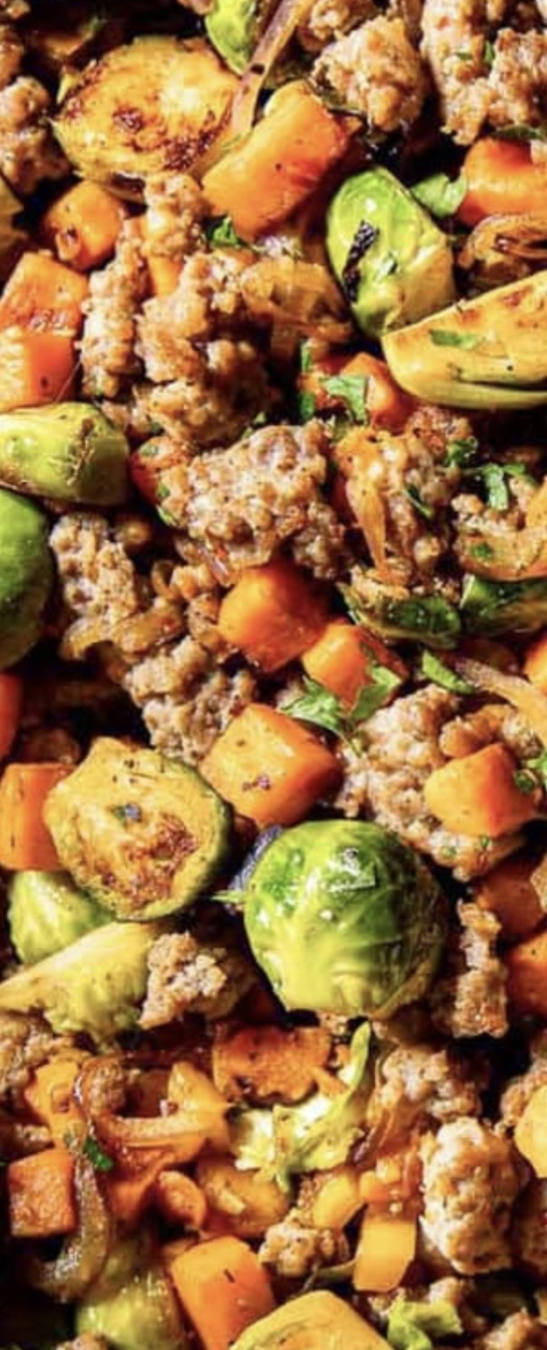 Breakfast Sausage & Sweet Potato Hash
